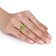 3 1/3 CT TGW Peridot 3-Stone Heart Ring in Sterling Silver