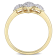 1/5ctw Diamond Marquise and Heart Shaped Cluster Ring in 18K Yellow Gold
Over Sterling Silver