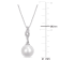 11-12MM Freshwater Cultured Pearl and Diamond Twist Pendant with Chain
in Sterling Silver