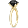 3 ct Black Diamond Solitaire Engagement Ring in 14K Yellow Gold