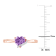 3/5 CT TGW Amethyst and Diamond Accent Heart Wrap Ring in Rose Plated
Sterling Silver