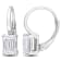 2 CT TGW Created Moissanite Drop Earrings in Sterling Silver