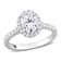 2 CT TGW Lab Grown Diamond with Tsavorite Accent Halo Engagement Ring in
14K White Gold