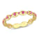 1/3 CT TGW Created Ruby Eternity Ring in Yellow Plated Sterling Silver