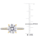 2 CT DEW Created Moissanite and 1/10 CT TW Diamond Engagement Ring in
14K Yellow Gold
