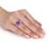 4 3/5 CT TGW Amethyst and Tanzanite Split Shank Ring in Sterling Silver