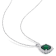 2 3/8 CT TGW Multi-Gemstones and Diamond Accent Pendant with Chain in
Sterling Silver