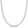 12 1/2 CT DEW Created Moissanite Tennis Necklace in Sterling Silver