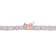46 1/3 CT TGW Cubic Zirconia Tennis Necklace in Rose Plated Sterling Silver