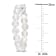 4ctw White Topaz Beaded Hoop Earrings in Sterling Silver
