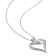 Diamond Heart Pendant with Chain in Sterling Silver