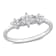 1/5 CT TW Diamond Floral Band in Sterling Silver
