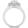 1 1/2 CT TW Lab-Grown Diamond Halo Ring in 14K White Gold