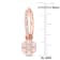 1 CT TGW White Topaz Morganite and 1/8 CT TW Diamond Floral Hoop
Earrings in 10K Rose Gold