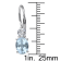 3 4/5 CT TGW Blue Topaz and Created White Sapphire Earrings in Sterling Silver