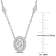 1 1/2 CT DEW Created Moissanite Halo Station Necklace in Sterling Silver
