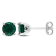 1 5/8 CT TGW Created Emerald Stud Earrings in Sterling Silver
