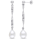 9-9.5 MM Freshwater Cultured Pearl Drop Earrings in Sterling Silver