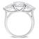 4 5/8 CT TGW Created Moissanite 3-Stone Ring in Sterling Silver