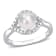 7-7.5MM Freshwater Cultured Pearl and Created White Sapphire Halo Ring
in Sterling Silver