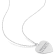 1/10 CT TDW Diamond 'Mom' Engraved Heart Pendant with Chain in Sterling Silver