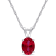 2 CT TGW Created Ruby Solitaire Pendant with Chain in 10K Gold