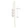 6-6.5MM Freshwater Cultured Pearl Threader Earrings in 10K Yellow Gold