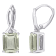 6-1/2ctw Green Quartz and White Topaz Earrings in Sterling Silver