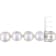 10 - 11 MM Freshwater Cultured Pearl Strand with Sterling Silver Ball Clasp