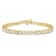 4 1/2 CT DEW Created Moissanite Bar Tennis Bracelet in Yellow Plated
Rhodium Over Sterling Silver