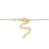 White Enamel Bead Link Necklace in 14K Yellow Gold Over Sterling Silver
