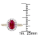 2 5/8 CT TGW Created Ruby, White Topaz and Diamond Accent Vintage Ring
in 14K Yellow Gold
