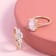 4-7/8 CT DEW Created Moissanite Engagement Ring in 10K Yellow Gold