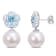 11-12MM Cultured Pearl and 3 1/10 CT TGW London and Sky Blue Topaz
Earrings in Sterling Silver