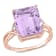 5 7/8 CTW Rose de France and White Topaz Cocktail Ring in Rose Plated
Sterling Silver