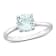 1 1/7 CT TGW Aquamarine Solitaire Ring in Sterling Silver