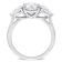 3 CT TGW Created Moissanite 3-Stone Ring in Sterling Silver