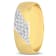 Ladies 6mm Cubic Zirconia Matte Wedding Band in 10K Yellow Gold