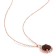 3 CT TGW Garnet Halo Pendant with Chain in Rose Plated Sterling Silver