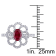1 CT TGW Ruby and 5/8 CT TW Diamonds Flower Ring in 14K White Gold