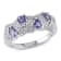 3/5 CT TGW Tanzanite Teardrop Ring in Sterling Silver