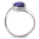 2 3/8 CT TGW Created Blue Sapphire and Diamond Accent Ring in Sterling Silver