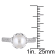 8-8.5MM Freshwater Cultured Pearl Ring with Diamonds in Sterling Silver