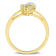 3/4 CT TGW Prasiolite and Diamond Accent Heart Wrap Ring in Yellow
Plated Sterling Silver
