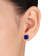 6.00ctw Created Blue Sapphire Solitaire Earrings in Sterling Silver
