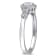 3/8 CT TGW Created White Sapphire and Diamond Accent Heart Ring in
Sterling Silver