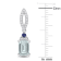2 CT TGW Aquamarine, Blue Sapphire and 1/4 CT TDW Diamond Earrings in
Sterling Silver