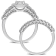 1/3 CT TW Diamond Halo Bridal Ring Set in Sterling Silver