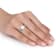 8-8.5MM Freshwater Cultured Pearl and Diamond Twist Ring in Sterling Silver