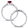 1 CT TGW Created Ruby and 1/6 CT TW Diamond Infinity Bridal Ring Set in
10K White Gold